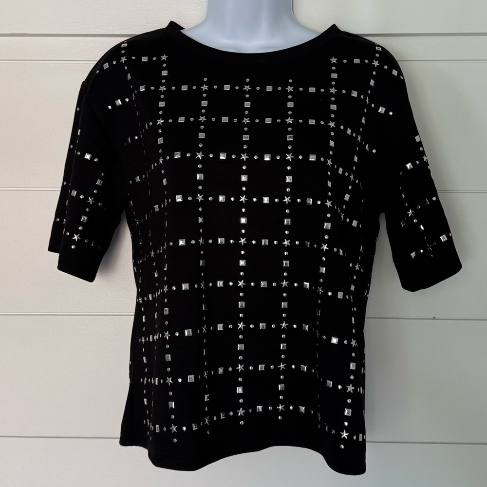 Why Dress Black Embellished Women's Top, Women’s S